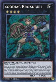 Zoodiac Broadbull [MP17-EN206] Secret Rare | Nerdhalla Games