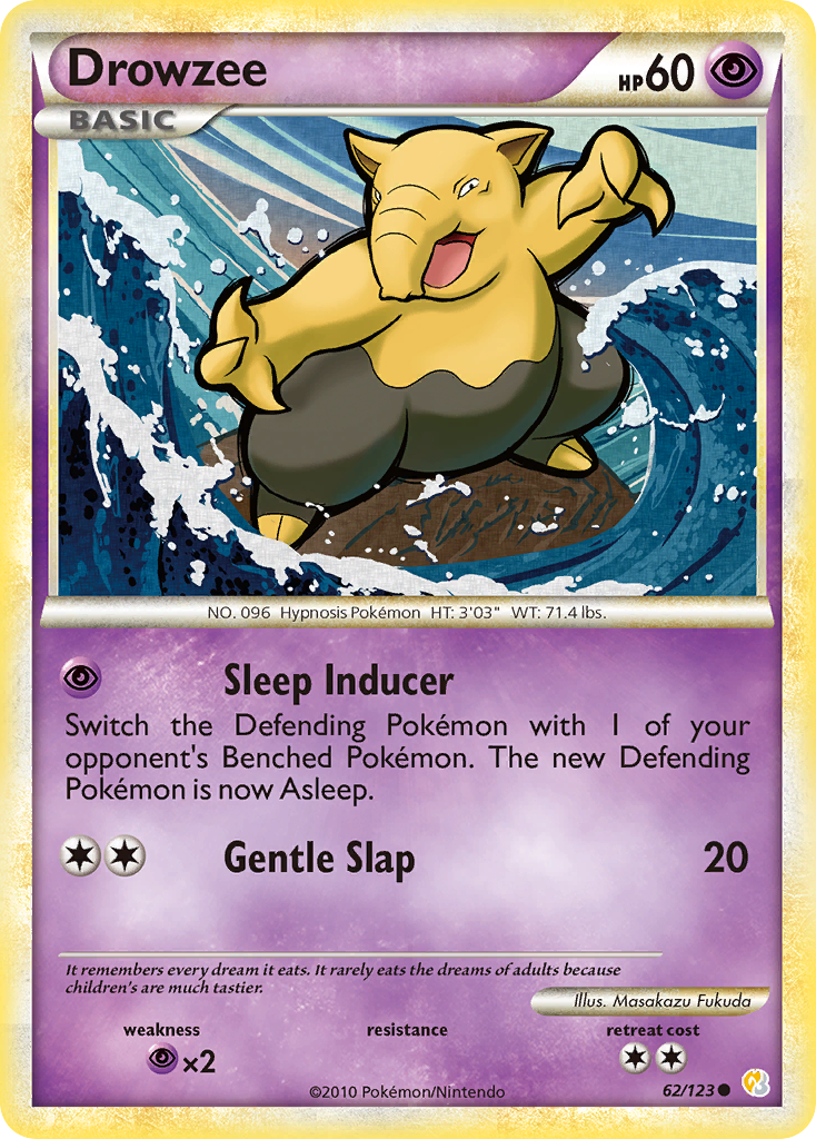 Drowzee (62/123) [HeartGold & SoulSilver: Base Set] | Nerdhalla Games