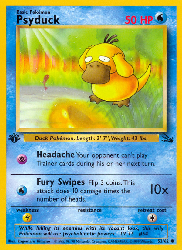 Psyduck (53/62) [Fossil 1st Edition] | Nerdhalla Games