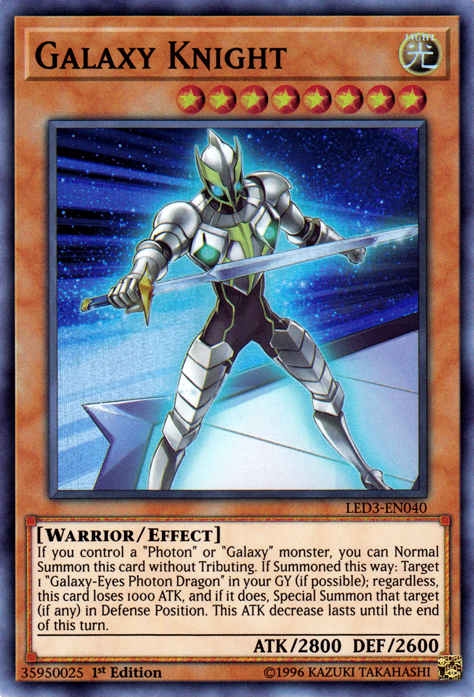 Galaxy Knight [LED3-EN040] Super Rare | Nerdhalla Games