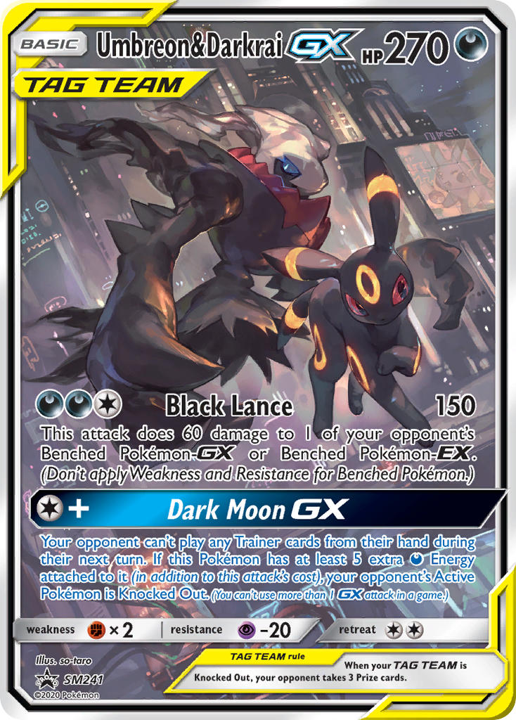 Umbreon & Darkrai GX (SM241) [Sun & Moon: Black Star Promos] | Nerdhalla Games