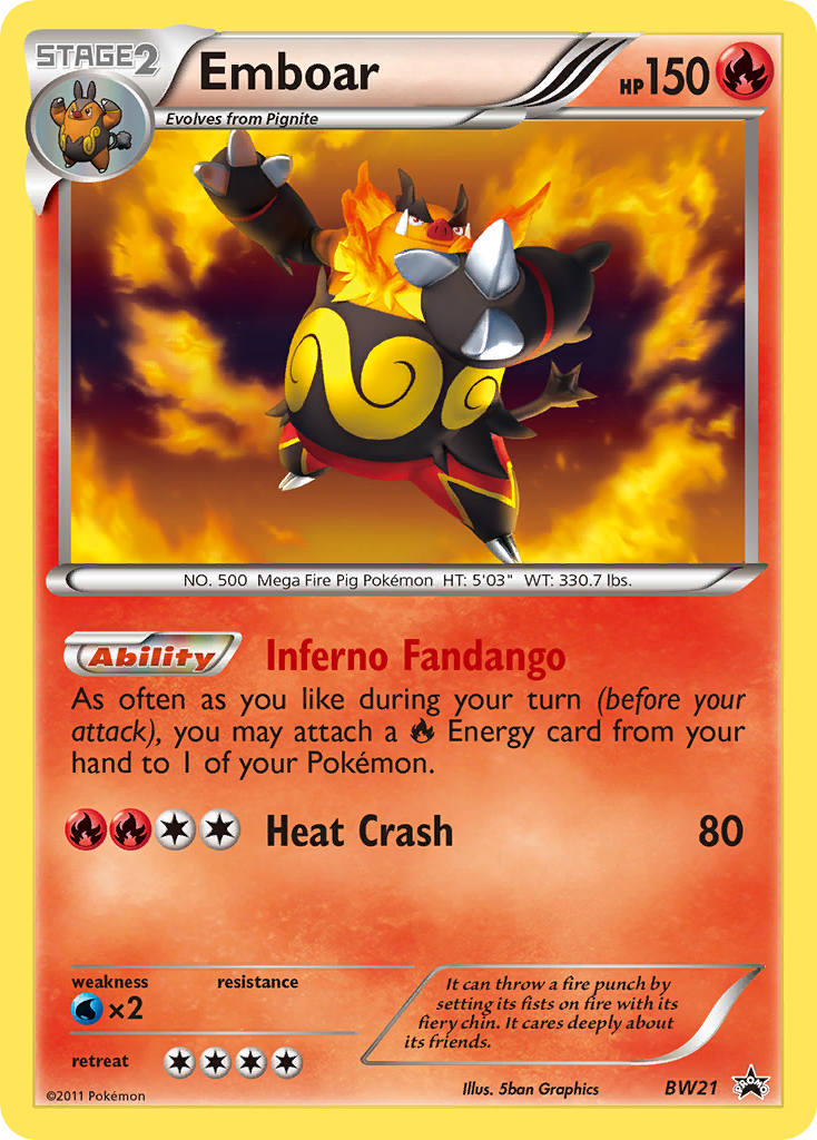 Emboar (BW21) [Black & White: Black Star Promos] | Nerdhalla Games