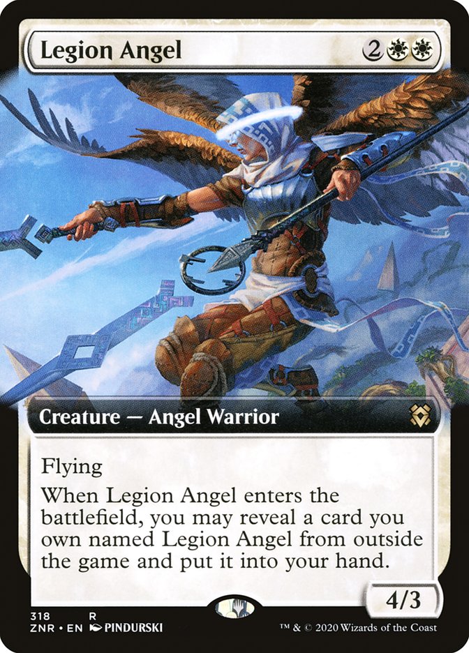 Legion Angel (Extended Art) [Zendikar Rising] | Nerdhalla Games