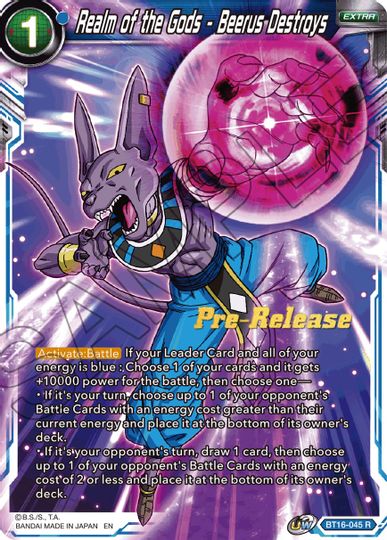 Realm of the Gods - Beerus Destroys (BT16-045) [Realm of the Gods Prerelease Promos] | Nerdhalla Games