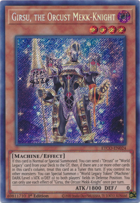 Girsu, the Orcust Mekk-Knight [ETCO-EN024] Secret Rare | Nerdhalla Games