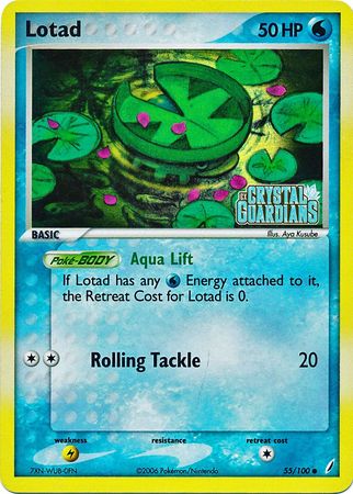 Lotad (55/100) (Stamped) [EX: Crystal Guardians] | Nerdhalla Games