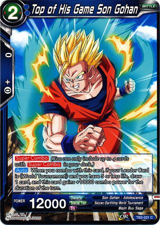 Top of His Game Son Gohan [TB2-021] | Nerdhalla Games