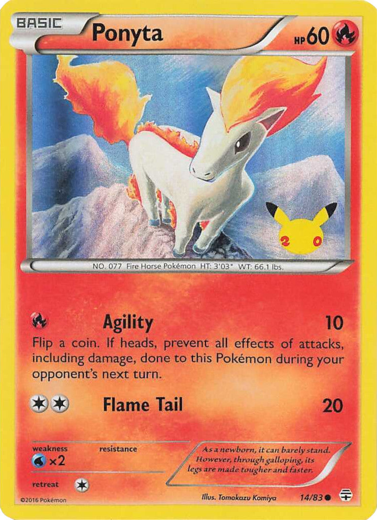 Ponyta (14/83) (20th Anniversary Stamp) [XY: Generations] | Nerdhalla Games