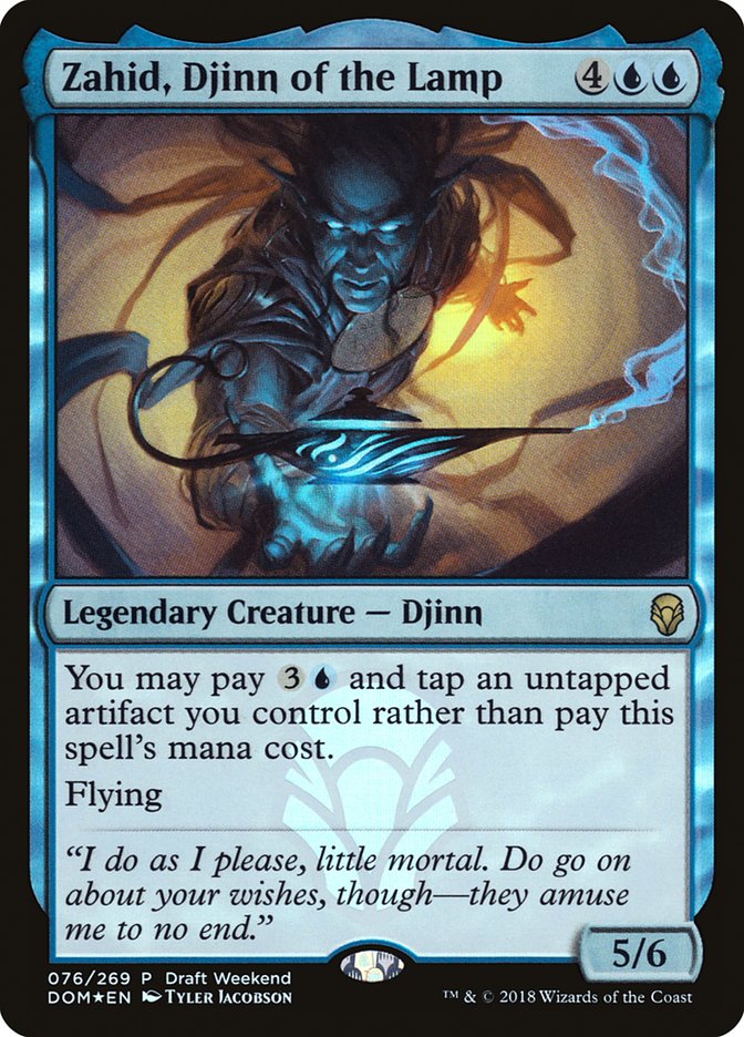 Zahid, Djinn of the Lamp (Draft Weekend) [Dominaria Promos] | Nerdhalla Games