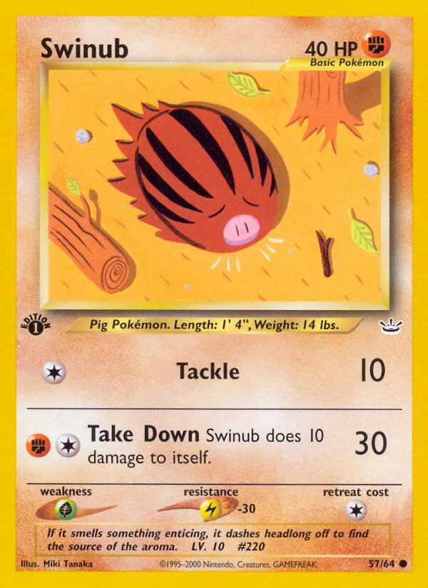 Swinub (57/64) [Neo Revelation 1st Edition] | Nerdhalla Games