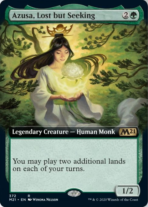 Azusa, Lost but Seeking (Extended Art) [Core Set 2021] | Nerdhalla Games