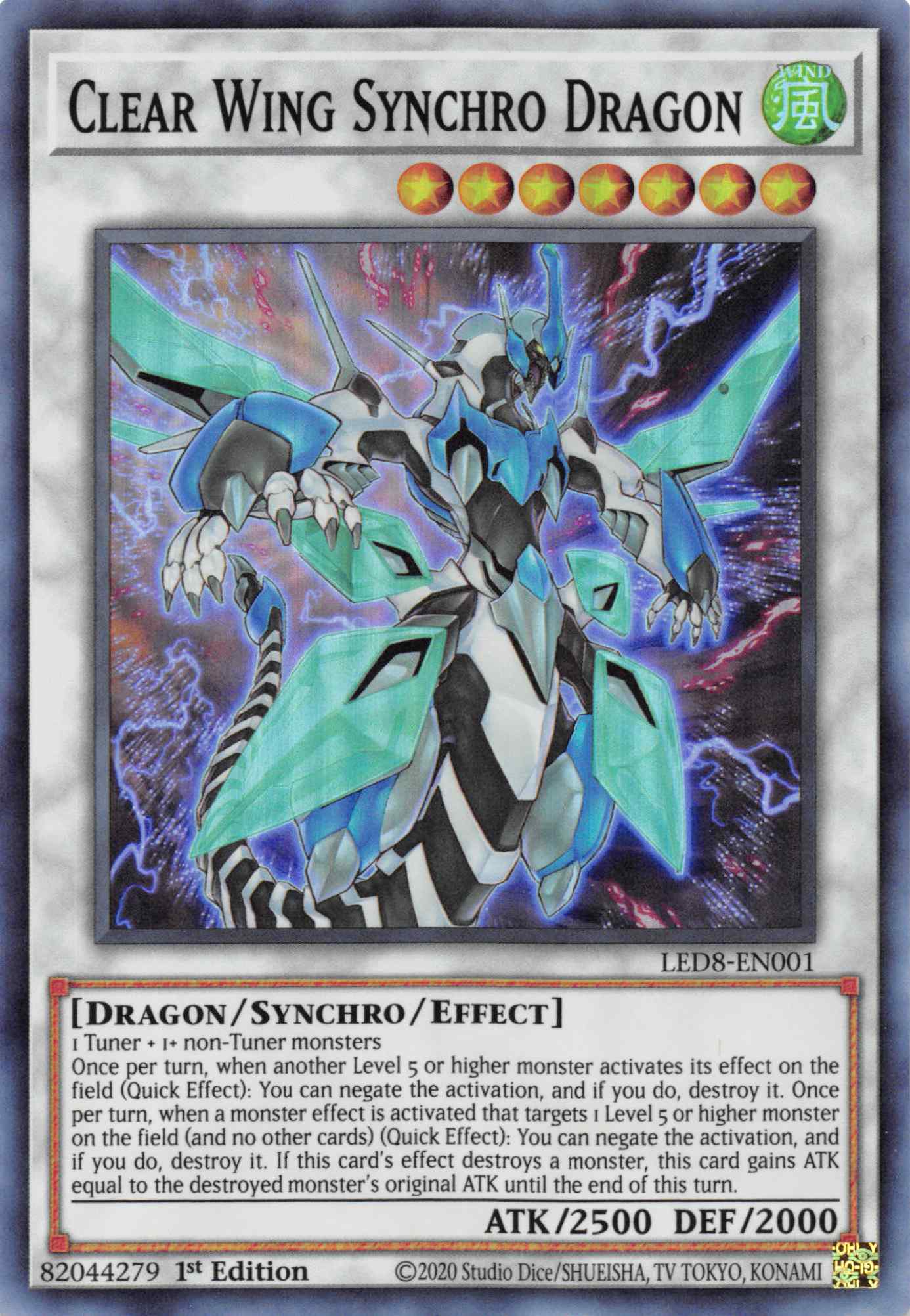 Clear Wing Synchro Dragon [LED8-EN001] Super Rare | Nerdhalla Games