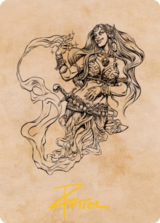 Djinni Windseer (Showcase) Art Card (Gold-Stamped Signature) [Dungeons & Dragons: Adventures in the Forgotten Realms Art Series] | Nerdhalla Games