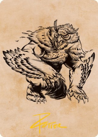 Owlbear (Showcase) Art Card (Gold-Stamped Signature) [Dungeons & Dragons: Adventures in the Forgotten Realms Art Series] | Nerdhalla Games