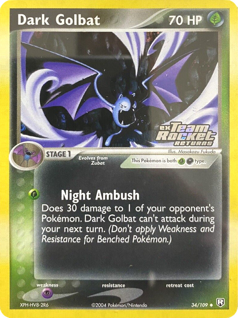 Dark Golbat (34/109) (Stamped) [EX: Team Rocket Returns] | Nerdhalla Games