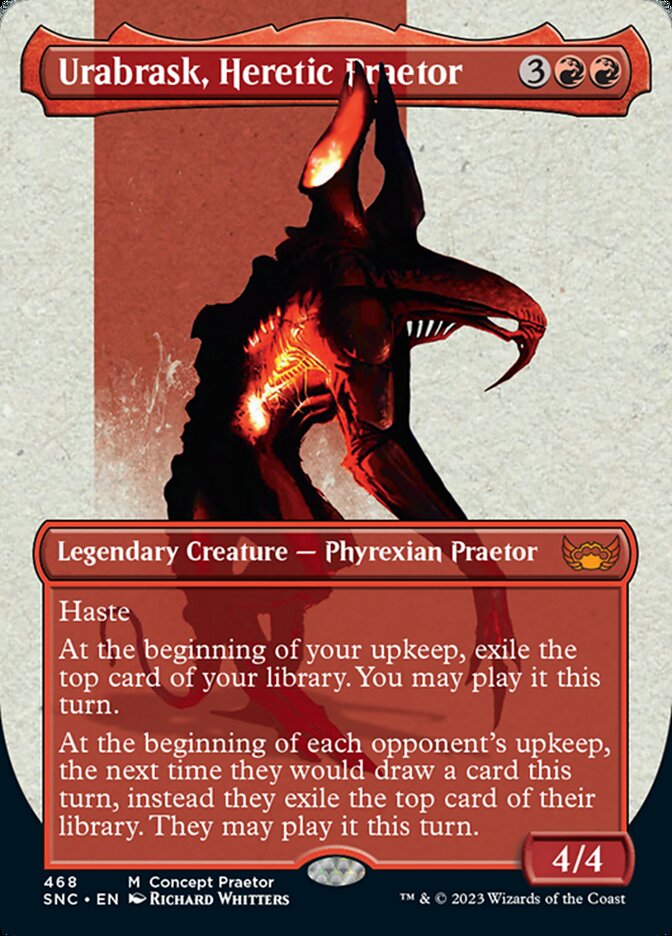 Urabrask, Heretic Praetor (Borderless Concept Praetors) [Phyrexia: All Will Be One] | Nerdhalla Games