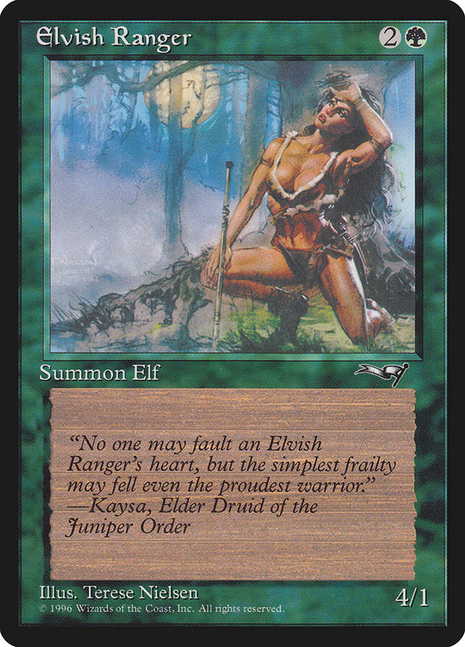 Elvish Ranger (Moon Background) [Alliances] | Nerdhalla Games