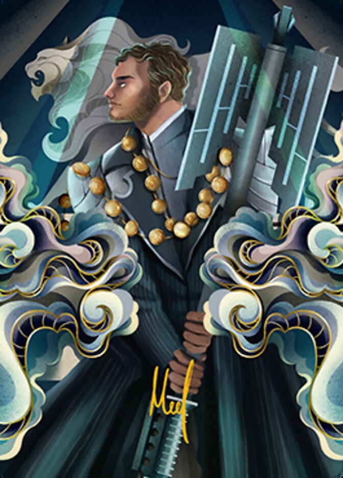 Rafiq of the Many Art Card (Gold-Stamped Signature) [Streets of New Capenna Art Series] | Nerdhalla Games