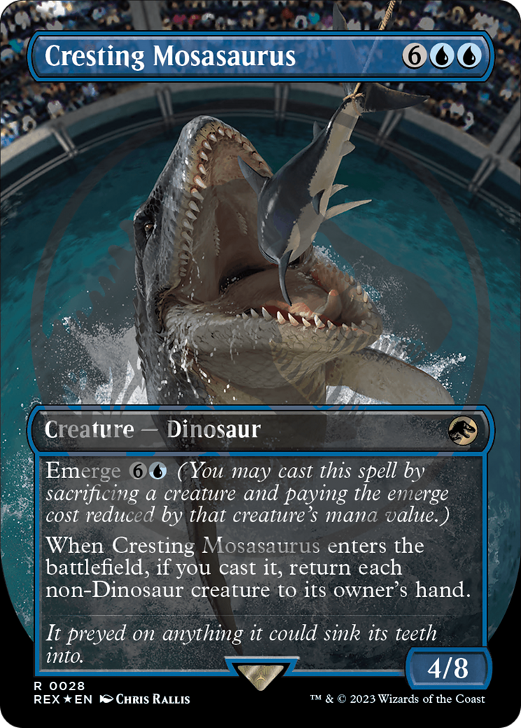 Cresting Mosasaurus Emblem (Borderless) [Jurassic World Collection Tokens] | Nerdhalla Games