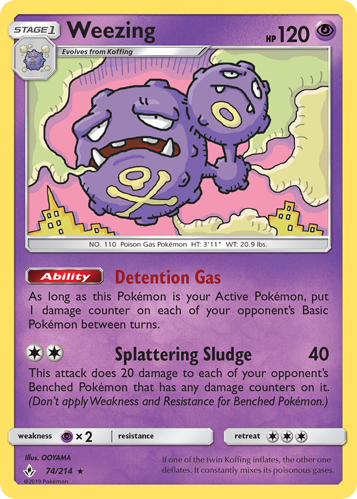 Weezing (74/214) [Sun & Moon: Unbroken Bonds] | Nerdhalla Games