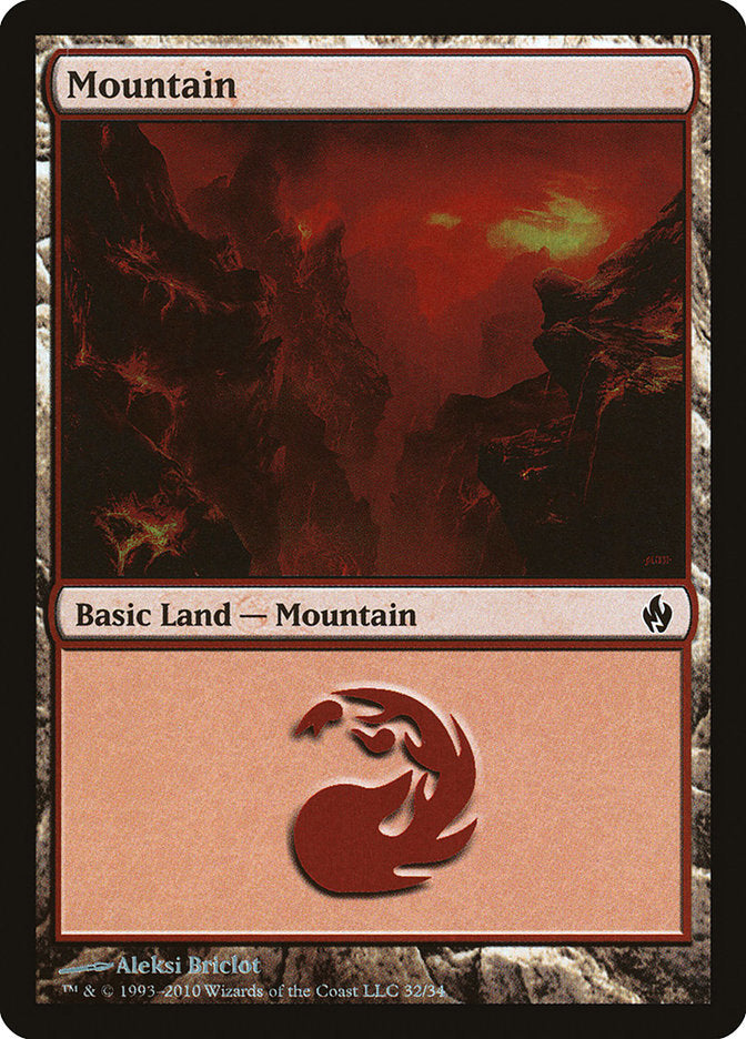 Mountain (32) [Premium Deck Series: Fire and Lightning] | Nerdhalla Games