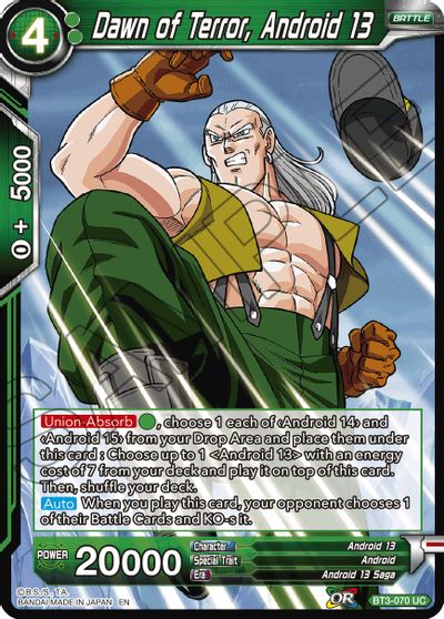 Dawn of Terror, Android 13 (Reprint) (BT3-070) [Battle Evolution Booster] | Nerdhalla Games