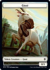 Goat // Food (17) Double-sided Token [Throne of Eldraine Tokens] | Nerdhalla Games