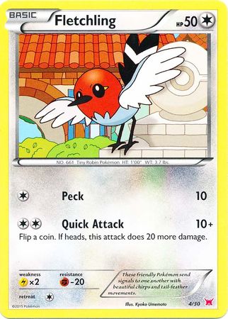 Fletchling (4/30) [XY: Trainer Kit 2 - Latias] | Nerdhalla Games