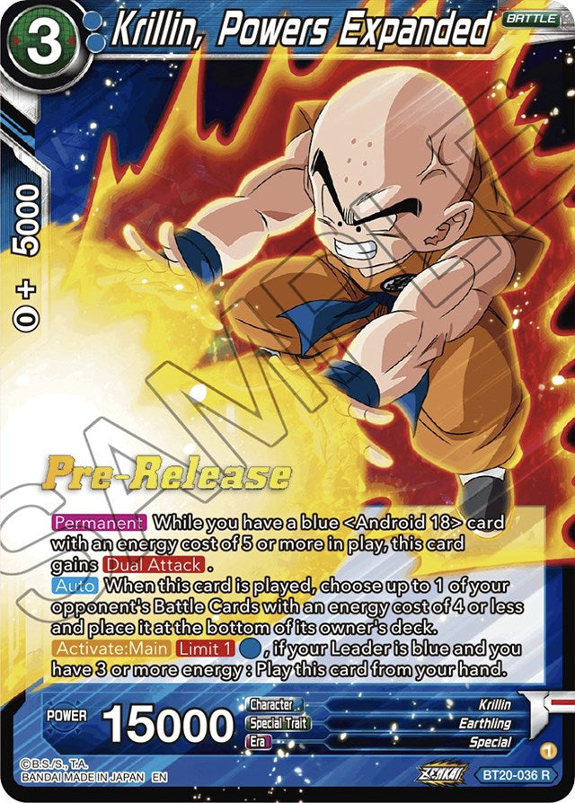 Krillin, Powers Expanded (BT20-036) [Power Absorbed Prerelease Promos] | Nerdhalla Games