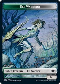 Elf Warrior // Plant Double-sided Token [Double Masters Tokens] | Nerdhalla Games