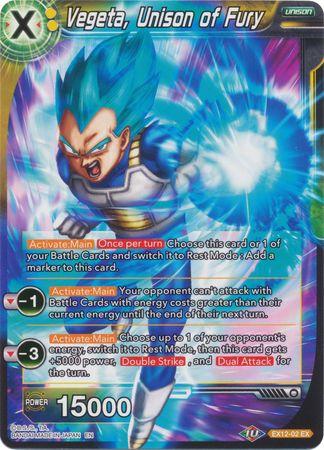 Vegeta, Unison of Fury [EX12-02] | Nerdhalla Games