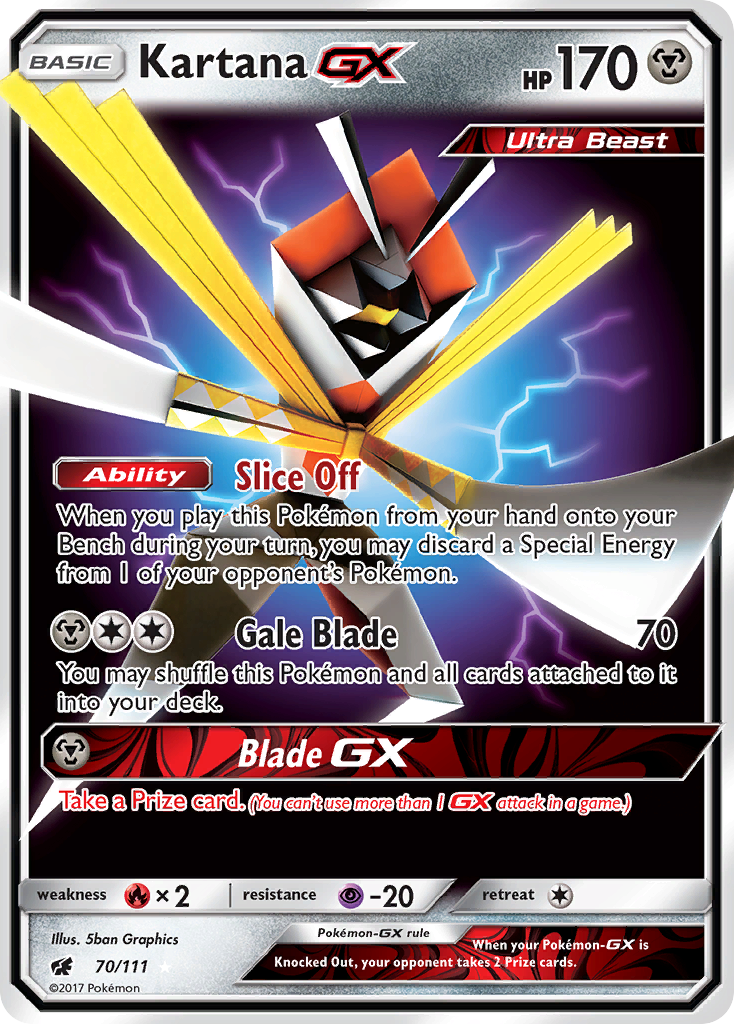 Kartana GX (70/111) [Sun & Moon: Crimson Invasion] | Nerdhalla Games