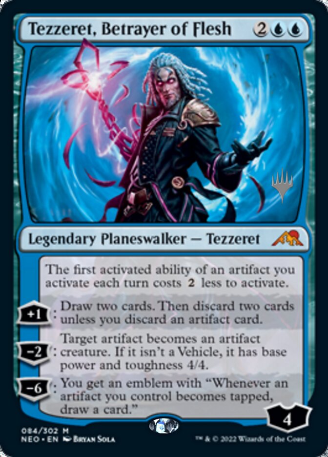 Tezzeret, Betrayer of Flesh (Promo Pack) [Kamigawa: Neon Dynasty Promos] | Nerdhalla Games