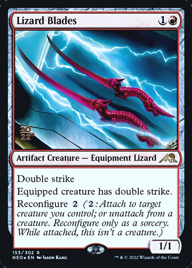 Lizard Blades [Kamigawa: Neon Dynasty Prerelease Promos] | Nerdhalla Games