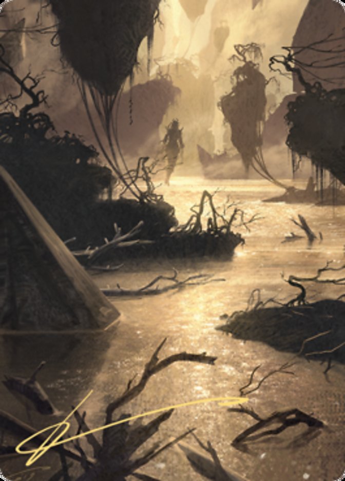 Murkwater Pathway Art Card (Gold-Stamped Signature) [Zendikar Rising Art Series] | Nerdhalla Games