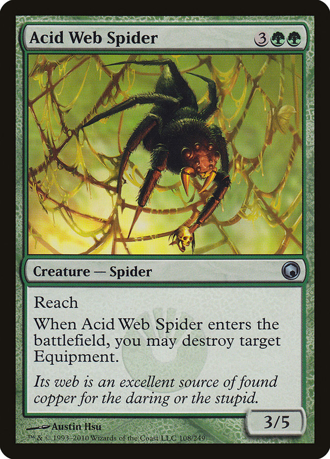 Acid Web Spider [Scars of Mirrodin] | Nerdhalla Games