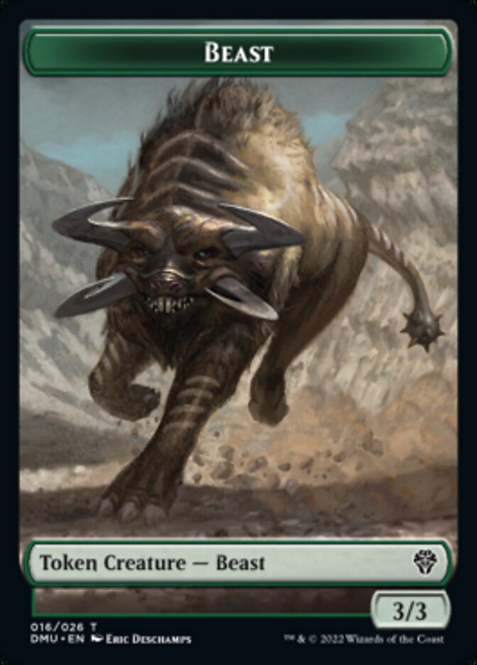 Soldier // Beast Double-sided Token [Dominaria United Tokens] | Nerdhalla Games