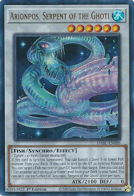 Arionpos, Serpent of the Ghoti [DABL-EN088] Ultra Rare | Nerdhalla Games