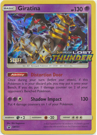 Giratina (SM151) (Staff Prerelease Promo) [Sun & Moon: Black Star Promos] | Nerdhalla Games