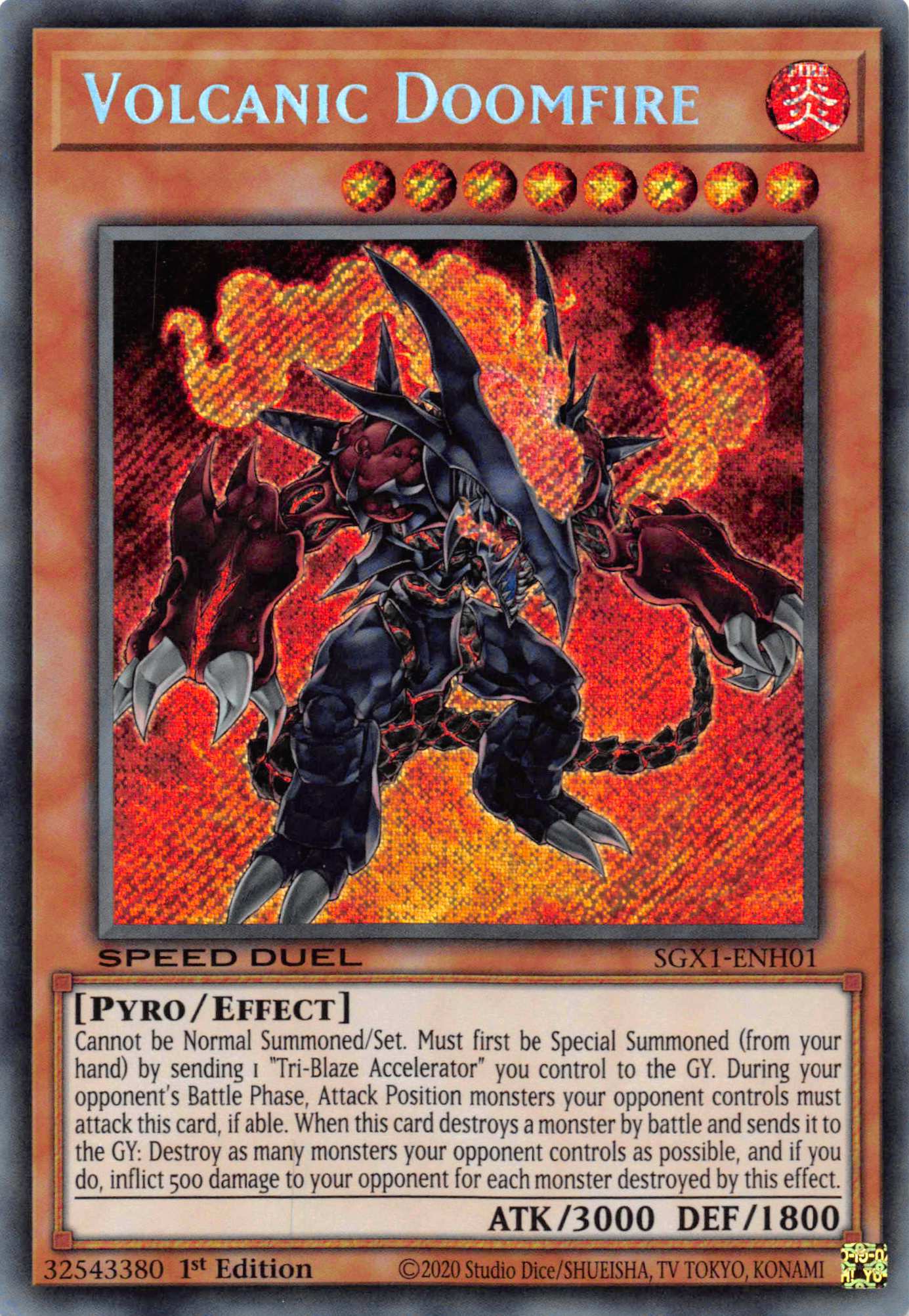 Volcanic Doomfire [SGX1-ENH01] Secret Rare | Nerdhalla Games