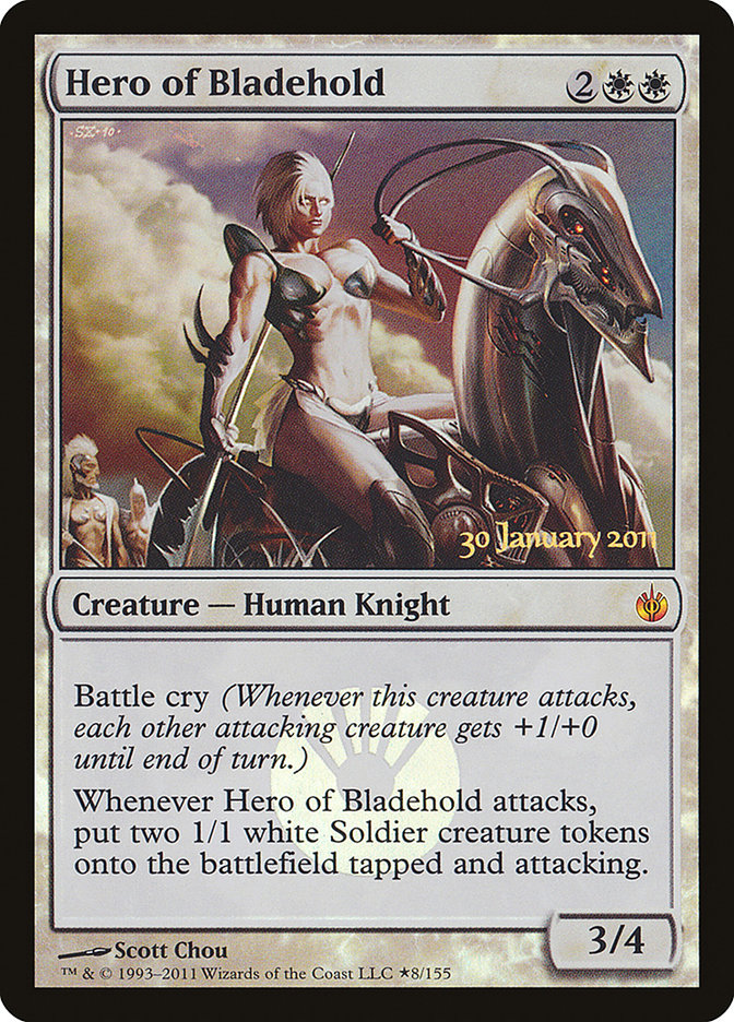 Hero of Bladehold [Mirrodin Besieged Prerelease Promos] | Nerdhalla Games