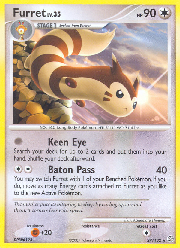 Furret (27/132) [Diamond & Pearl: Secret Wonders] | Nerdhalla Games