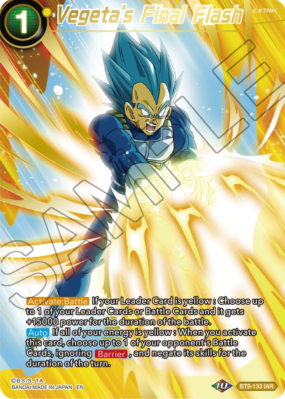 Vegeta's Final Flash (BT9-133) [Theme Selection: History of Vegeta] | Nerdhalla Games