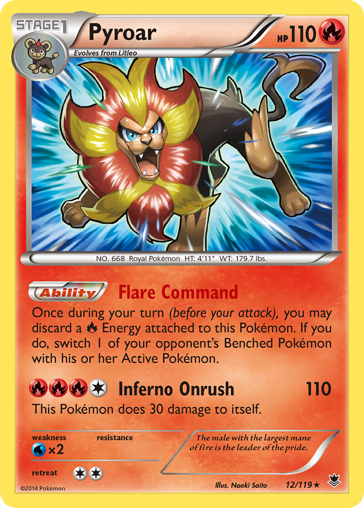 Pyroar (12/119) [XY: Phantom Forces] | Nerdhalla Games