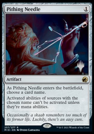 Pithing Needle (Promo Pack) [Innistrad: Midnight Hunt Promos] | Nerdhalla Games