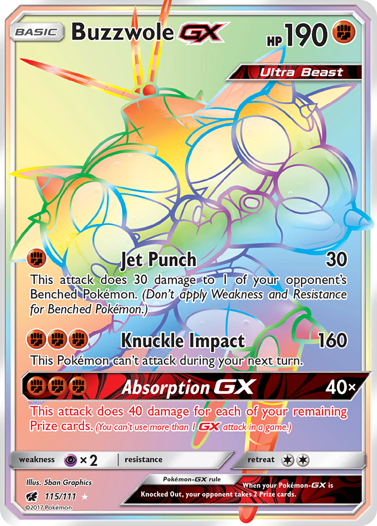 Buzzwole GX (115/111) [Sun & Moon: Crimson Invasion] | Nerdhalla Games