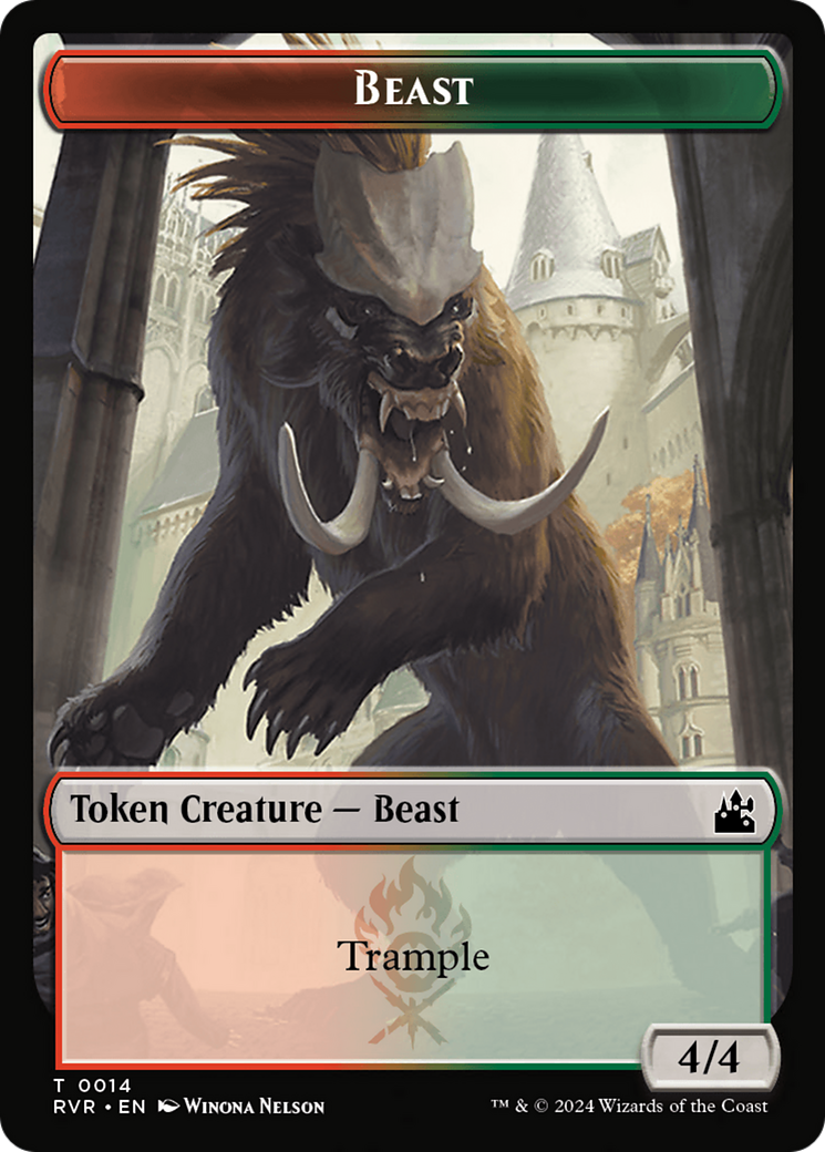 Beast Token [Ravnica Remastered Tokens] | Nerdhalla Games