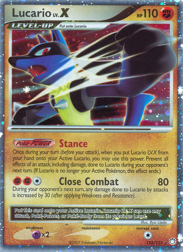 Lucario LV.X (122/123) [Diamond & Pearl: Mysterious Treasures] | Nerdhalla Games