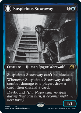 Suspicious Stowaway // Seafaring Werewolf [Innistrad: Double Feature] | Nerdhalla Games