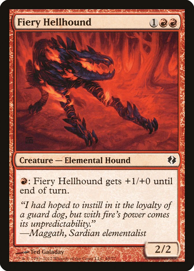 Fiery Hellhound [Duel Decks: Venser vs. Koth] | Nerdhalla Games